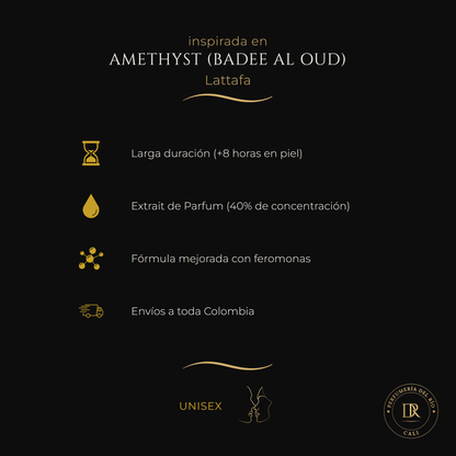 Inspirada en Amethyst (Badee Al Oud) — Lattafa